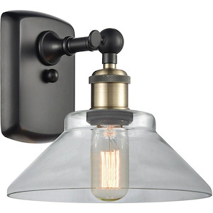 Orwell-1 Light Wall Sconce in Industrial Style-8.38 Inches Wide by 10 Inches High