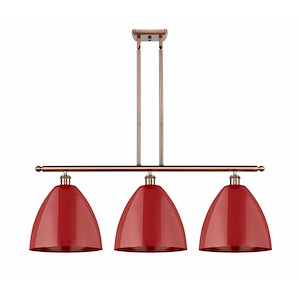 Ballston Cone - 3 Light Island In Industrial Style-14.25 Inches Tall and 38.5 Inches Wide