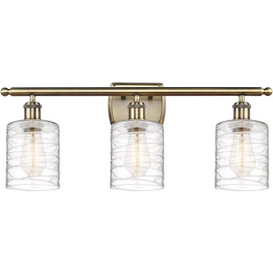 Cobbleskill - 3 Light Bath Vanity In Art Nouveau Style-9 Inches Tall and 26 Inches Wide