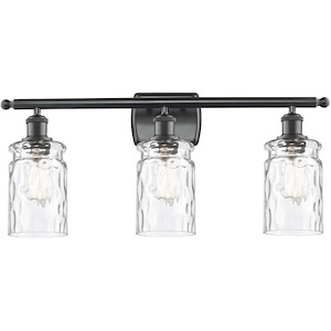 Candor-3 Light Bath Vanity in Industrial Style-26 Inches Wide by 12 Inches High