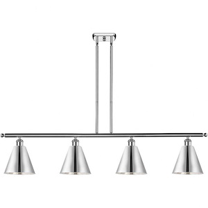 Ballston Cone - 4 Light Island In Industrial Style-11.25 Inches Tall and 48 Inches Wide