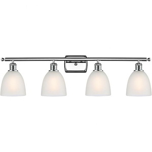 Castile-4 Light Bath Vanity in Industrial Style-36 Inches Wide by 11 Inches High