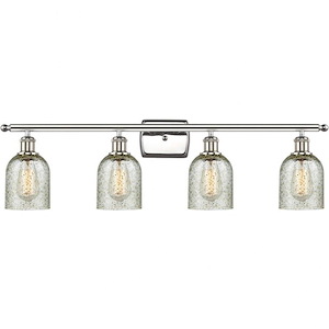 Caledonia-4 Light Bath Vanity in Industrial Style-36 Inches Wide by 12 Inches High