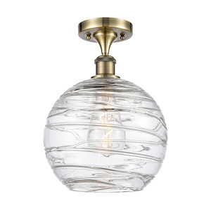 Athens Deco Swirl - 1 Light Semi-Flush Mount-12.88 Inch Tall and 10 Inch Wide - 1289443