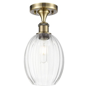 Preston - 1 Light Bulb Shade Semi-Flush Mount-12 Inch Tall and 6.25 Inch Wide - 1387672