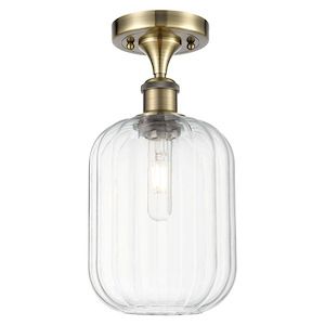 Preston - 1 Light Jar Semi-Flush Mount-13 Inch Tall and 6.75 Inch Wide - 1387657