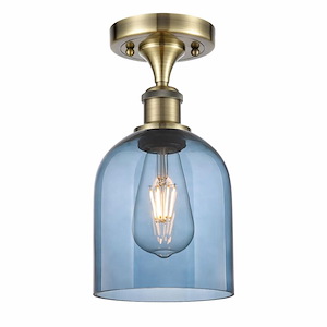 Bella - 1 Light Semi-Flush Mount In Industrial Style-10.75 Inches Tall and 5.5 Inches Wide - 1329973