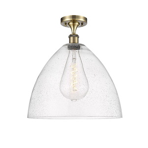 Bristol - 1 Light Glass Semi-Flush Mount-18.25 Inch Tall and 16 Inch Wide - 1424339