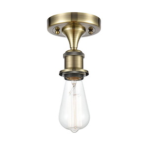 Bare Bulb - 1 Light Semi-Flush Mount-5.5 Inch Tall and 4.5 Inch Wide - 1316774