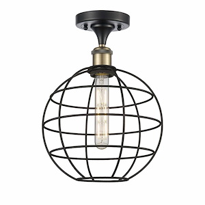 Lake Placid - 1 Light Semi-Flush Mount In Industrial Style-14 Inches Tall and 10 Inches Wide - 1316764