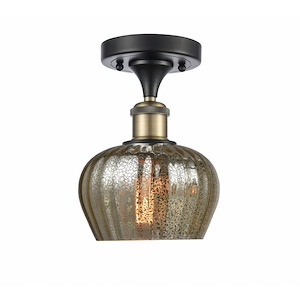 Fenton - 1 Light Semi-Flush Mount In Industrial Style-10 Inches Tall and 6.5 Inches Wide - 1289451