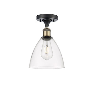 Bristol - 1 Light Glass Semi-Flush Mount-10.75 Inch Tall and 7.5 Inch Wide - 1424488