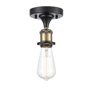 Bare Bulb - 100W 1 LED Semi-Flush Mount-5.5 Inch Tall and 4.5 Inch Wide - 1424340
