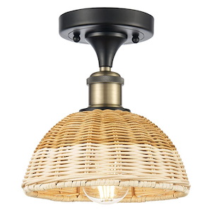 Bristol Natural II - 1 Light Semi-Flush Mount-8.75 Inch Tall and 7.5 Inch Wide - 1387662