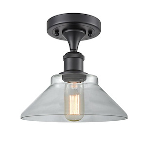 Orwell - 1 Light Semi-Flush Mount In Industrial Style-9 Inches Tall and 8.38 Inches Wide