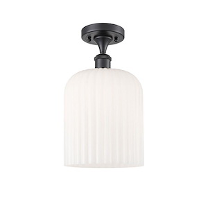 Bridal Veil - 1 Light 8" Semi-Flush Mount-10.25 Inch Tall and 5 Inch Wide - 1424307