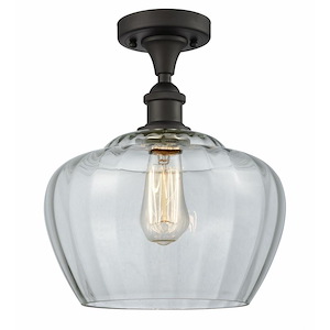 Ballston - 1 Light Fenton Semi-Flush Mount In IndustrialStyle-13 Inches Tall and 11 Inches Wide