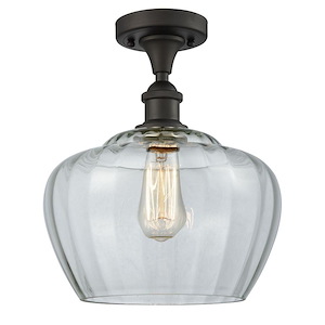 Fenton - 100W 1 LED Semi-Flush Mount-12 Inch Tall and 11 Inch Wide - 1424383