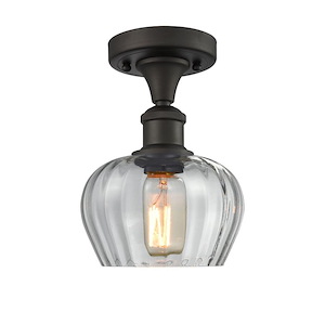 Fenton - 100W 1 LED Semi-Flush Mount-8.75 Inch Tall and 6.5 Inch Wide - 1424420