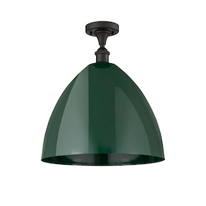 Plymouth Dome - 1 Light Semi-Flush Mount In Industrial Style-18.75 Inches Tall and 16 Inches Wide - 1289452