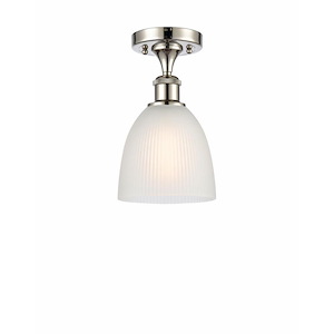 Castile - 1 Light Semi-Flush Mount In Industrial Style-11 Inches Tall and 6 Inches Wide