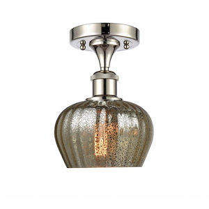 Fenton - 1 Light Semi-Flush Mount In Industrial Style-10 Inches Tall and 6.5 Inches Wide