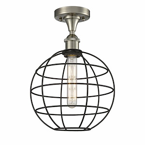 Lake Placid - 1 Light Semi-Flush Mount In Industrial Style-14 Inches Tall and 10 Inches Wide - 1316764