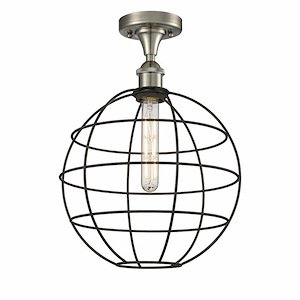 Lake Placid - 1 Light Semi-Flush Mount In Industrial Style-16 Inches Tall and 12 Inches Wide - 1316734