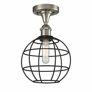 Lake Placid - 1 Light Semi-Flush Mount In Industrial Style-12 Inches Tall and 8 Inches Wide - 1316735