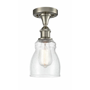 Ellery - 1 Light Semi-Flush Mount In Nautiical Style-13 Inches Tall and 4.5 Inches Wide