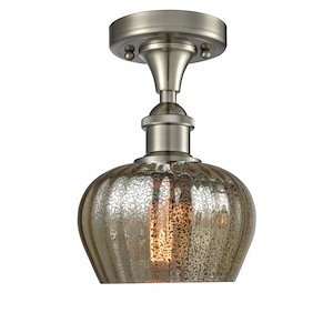 Fenton - 1 Light Semi-Flush Mount In Industrial Style-10 Inches Tall and 6.5 Inches Wide - 1289451