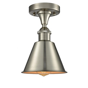 Smithfield - 1 Light Semi-Flush Mount In Industrial Style-9.5 Inches Tall and 7 Inches Wide - 1289492