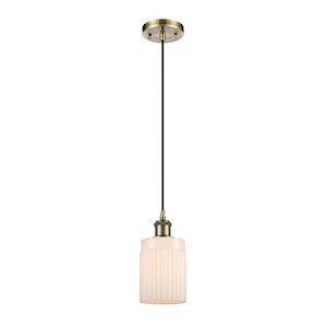 Hadley - 100W 1 LED Cord Hung Mini Pendant-9 Inch Tall and 4.5 Inch Wide - 1424739