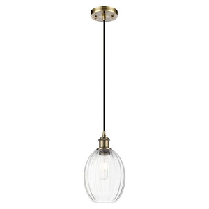 Preston - 1 Light Ballston Cord Hung Mini Pendant-10.75 Inch Tall and 6.25 Inch Wide - 1387643