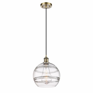 Rochester - 1 Light Cord Hung Mini Pendant In Industrial Style-11.63 Inches Tall and 10 Inches Wide