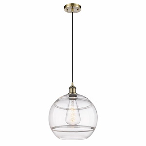Rochester - 1 Light Cord Hung Mini Pendant In Industrial Style-13.38 Inches Tall and 12 Inches Wide - 1329975