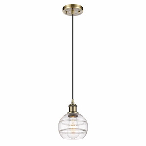 Rochester - 1 Light Cord Hung Mini Pendant In Industrial Style-7.88 Inches Tall and 5.88 Inches Wide - 1329958