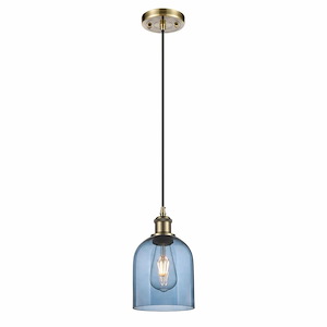 Bella - 1 Light Cord Hung Mini Pendant In Industrial Style-9.5 Inches Tall and 5.5 Inches Wide - 1330025
