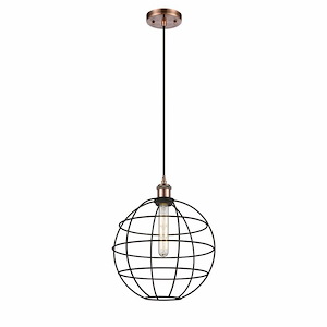 Lake Placid - 1 Light Cord Hung Pendant In Industrial Style-14.5 Inches Tall and 12 Inches Wide - 1316736
