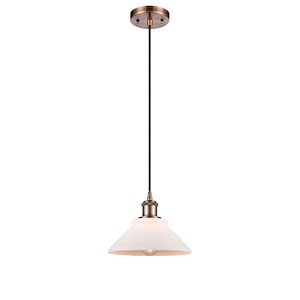 Orwell - 100W 1 LED Cord Hung Mini Pendant-7 Inch Tall and 8.38 Inch Wide - 1424674