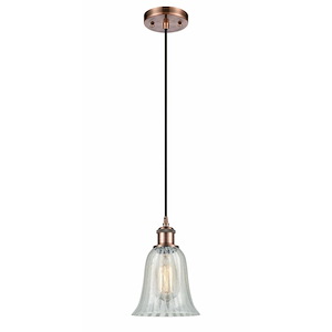 Hanover - 1 Light Cord Hung Mini Pendant In Industrial Style-12 Inches Tall and 6.25 Inches Wide - 1289510