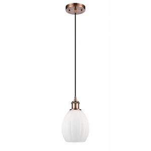 Eaton - 1 Light Cord Hung Mini Pendant In Industrial Style-9.5 Inches Tall and 6 Inches Wide - 1289498