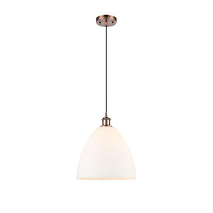 Bristol - 1 Light Glass Cord hung Mini Pendant-13 Inch Tall and 12 Inch Wide - 1424429