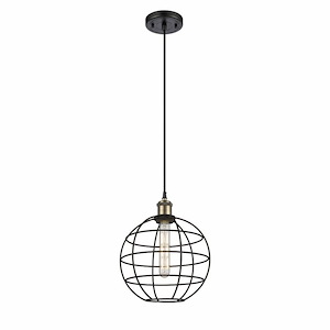 Lake Placid - 1 Light Cord Hung Pendant In Industrial Style-12.5 Inches Tall and 10 Inches Wide - 1316765