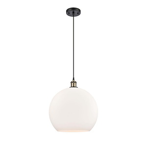 Athens - 1 Light Cord Hung Pendant-16.63 Inch Tall and 13.75 Inch Wide - 1289441
