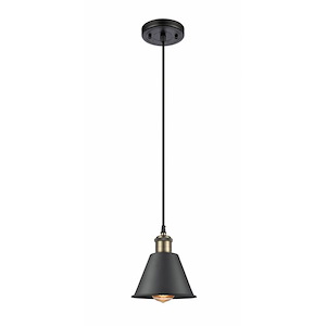 Smithfield - 1 Light Cord Hung Mini Pendant In Industrial Style-7.5 Inches Tall and 7 Inches Wide