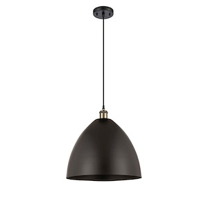 Bristol - 100W 1 LED Cord hung Cone Mini Pendant-17 Inch Tall and 16 Inch Wide - 1424676