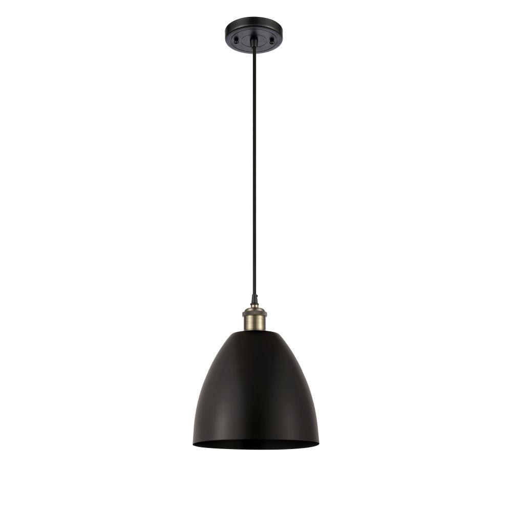 Innovations Lighting 516-1P-MBD-9-LED Bristol - 100W 1 LED Cord Dome Mini Pendant-11.13 Inch Tall and 9 Inch Wide