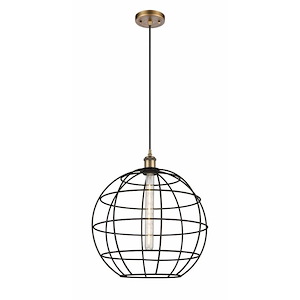 Lake Placid - 1 Light Pendant In Industrial Style-18.13 Inches Tall and 16 Inches Wide