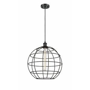 Lake Placid - 1 Light Pendant In Industrial Style-18.13 Inches Tall and 16 Inches Wide - 1291910